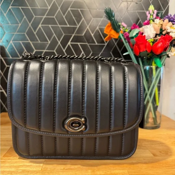 Coach Black Quilted Crossbody Bag with Black Hardware - Picture 1 of 4